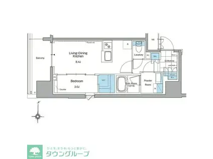 ルフォンプログレ赤羽マークス(1LDK/10階)の間取り写真