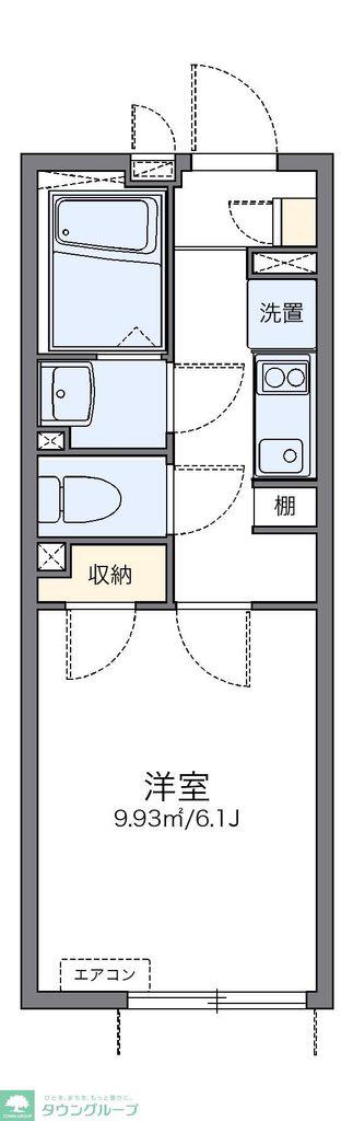 レオネクストオーロラハイツ中野(1K/2階)の間取り写真
