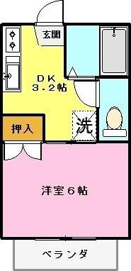 リバストン(1DK/2階)の間取り写真