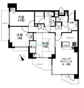 ウェルコート市川(3LDK/3階)の間取り写真
