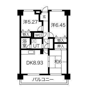メゾンド鏡島(3LDK/4階)の間取り写真
