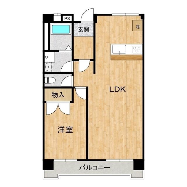 WOOD VILLAGE城南(1LDK/2階)の間取り写真