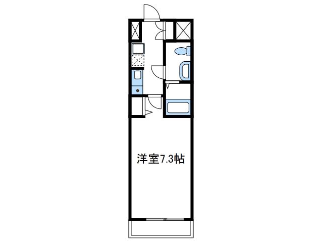 ルート相模大塚(1K/3階)の間取り写真