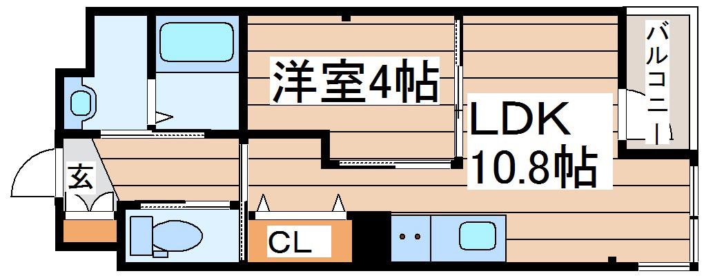 キャトルセゾン・M(1LDK/3階)の間取り写真