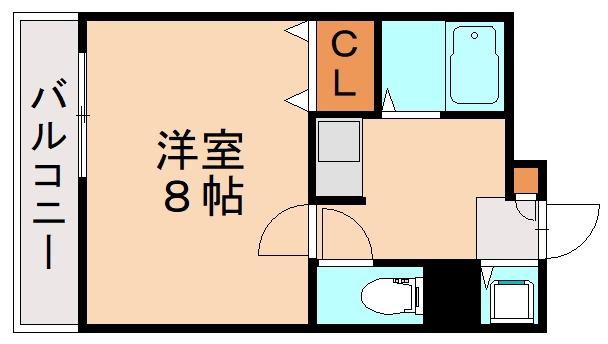 ヴィラアカデミア(1K/6階)の間取り写真