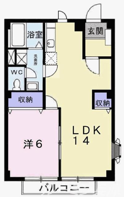サンクレール(1LDK/1階)の間取り写真