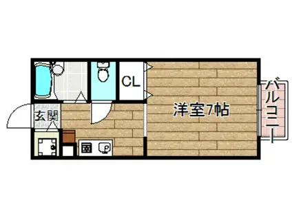 ハイツシャルマン(1K/2階)の間取り写真