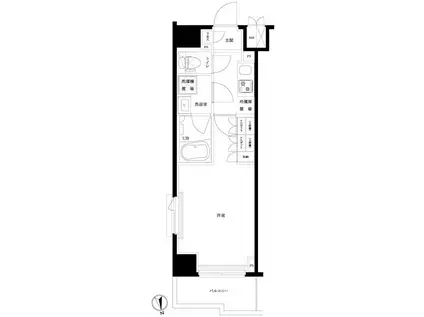 ルーブル新高島平(1K/6階)の間取り写真