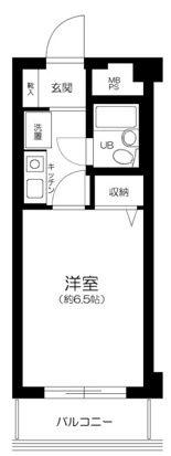ライオンズマンション下丸子第5(1K/2階)の間取り写真