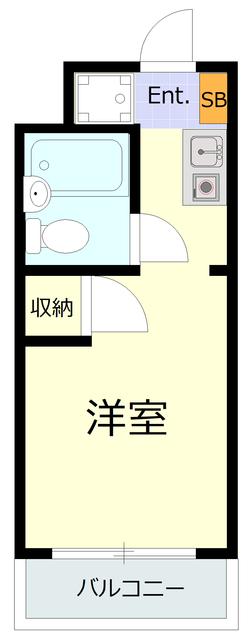 サンホワイト磯子(ワンルーム/5階)の間取り写真