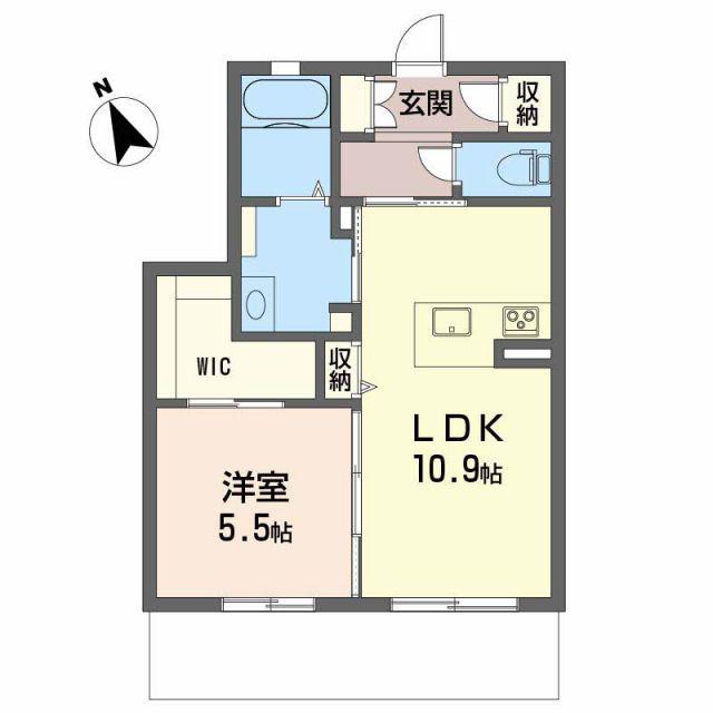 中日吉ヒルズ(1LDK/1階)の間取り写真