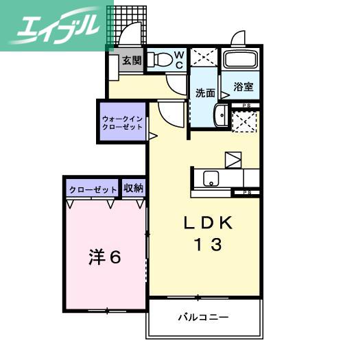 TOWA(1LDK/1階)の間取り写真