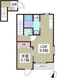 FOREST(1LDK/2階)の間取り写真