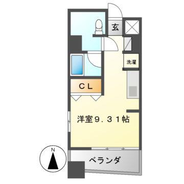 シャトーアンドホテル名駅南IICHATEAU&HOTEL(ワンルーム/5階)の間取り写真