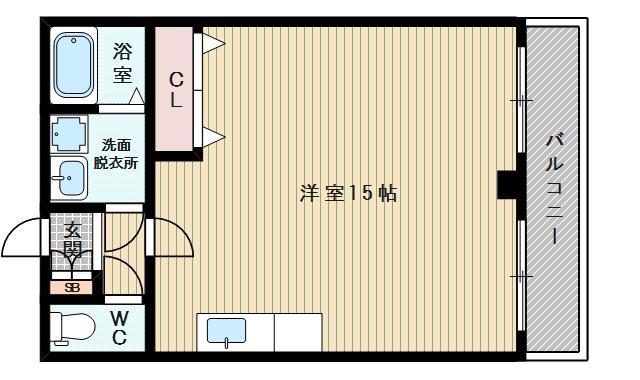下新庄クラシックス(ワンルーム/4階)の間取り写真