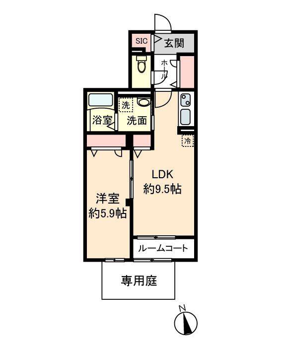 アドバンスグナーデ(1LDK/1階)の間取り写真