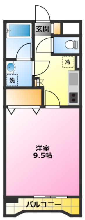 アーバンライフ日吉(1K/4階)の間取り写真