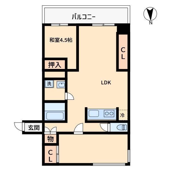 ホワイトコート井荻(2LDK/4階)の間取り写真