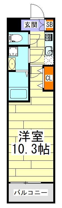 THE MUSIC COURT(1K/7階)の間取り写真