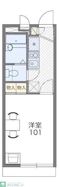 レオパレスSNOW(1K/2階)の間取り写真