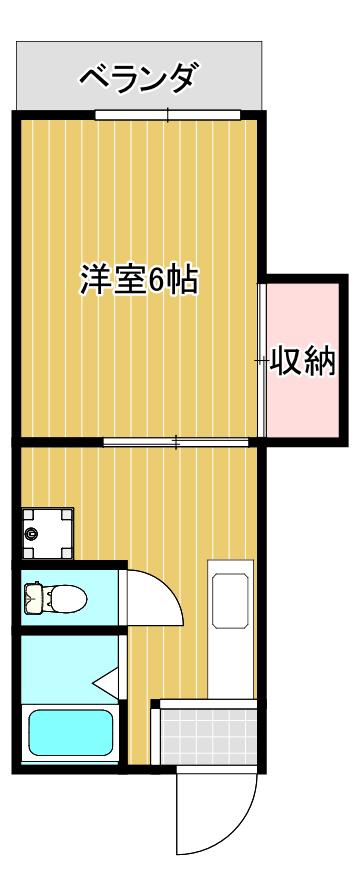 松希ハイム(1K/1階)の間取り写真