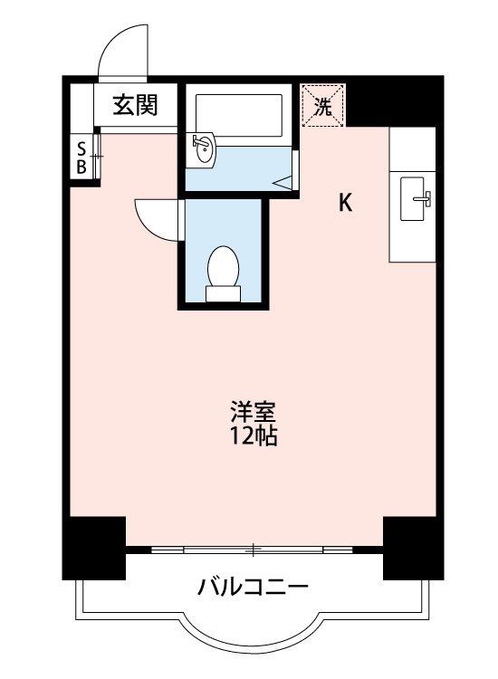フェリーチェ本荘(ワンルーム/6階)の間取り写真