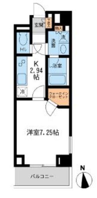 レジデンス白金コローレ(1K/3階)の間取り写真