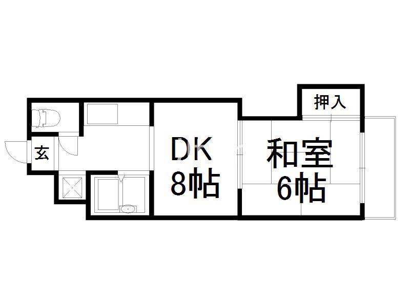 ラセットアベニュー(1DK/7階)の間取り写真
