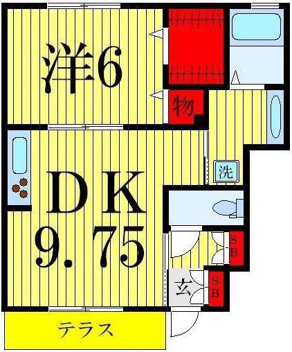 G-AN(1LDK/1階)の間取り写真