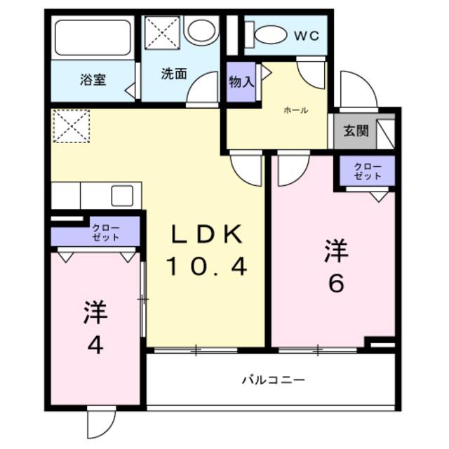 メゾン・グランデ(2LDK/3階)の間取り写真