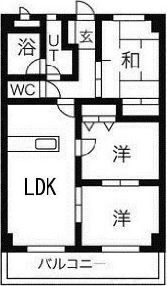 グレイス(3LDK/4階)の間取り写真
