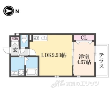 KTIレジデンス淀(1LDK/1階)の間取り写真