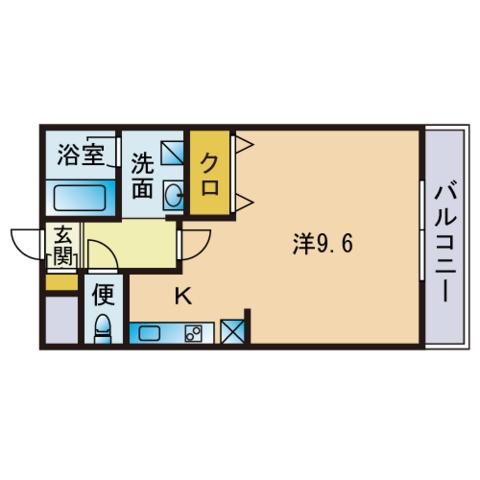 Nラヴィーヌ荒江(ワンルーム/5階)の間取り写真