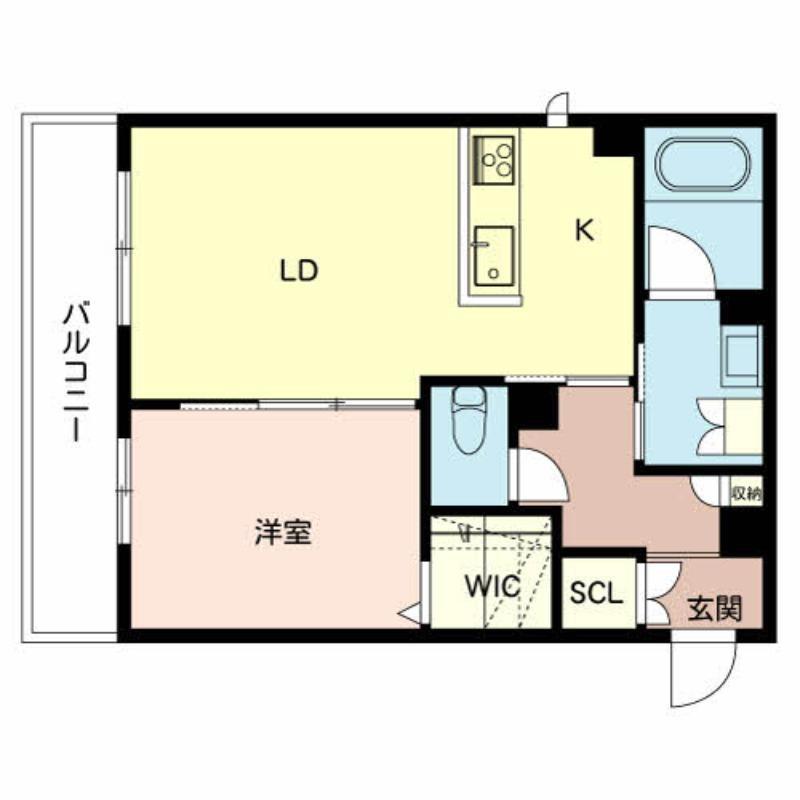 シャーメゾンフルール(1LDK/2階)の間取り写真