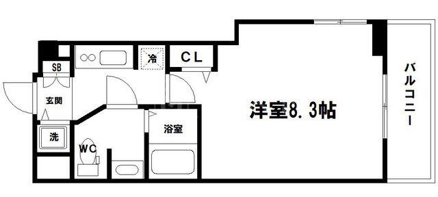 LC本町東(1K/5階)の間取り写真