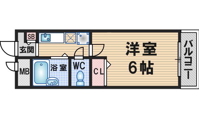 豊島ビルディング(1K/3階)の間取り写真