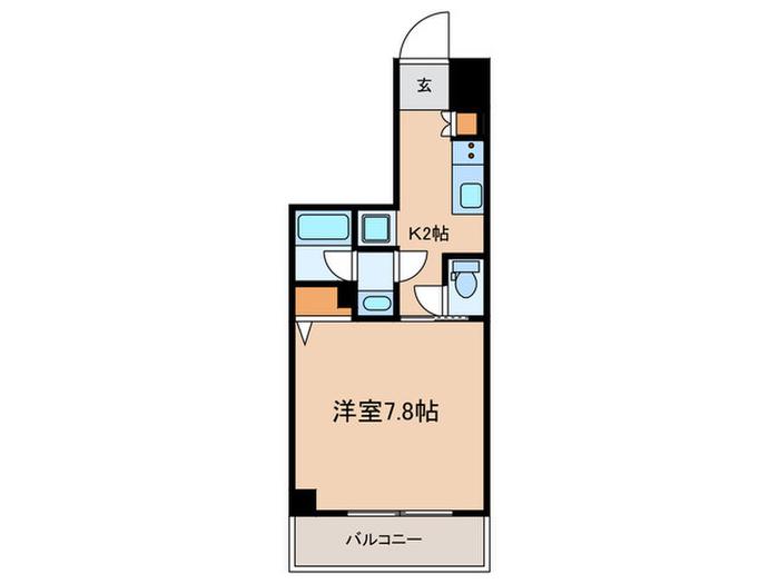 TRADIS文京江戸川橋(1K/6階)の間取り写真