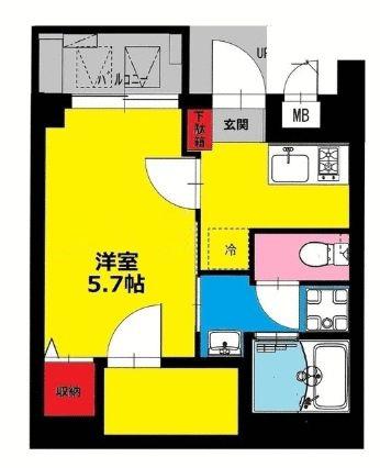 BCASA FORZA 南砂(1SK/4階)の間取り写真