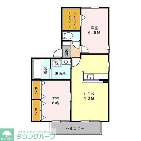YMAIII(2LDK/1階)の間取り写真