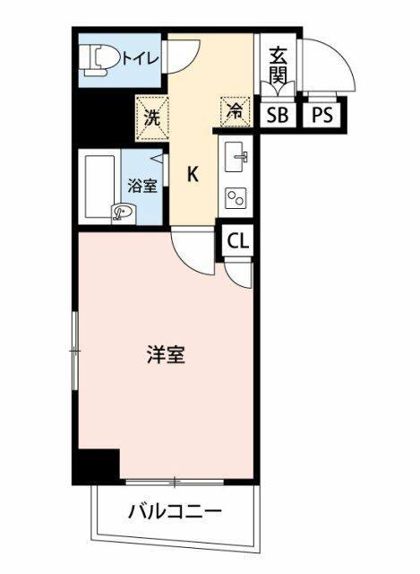 マイナビSTAYミライエ日本橋人形町(1K/3階)の間取り写真