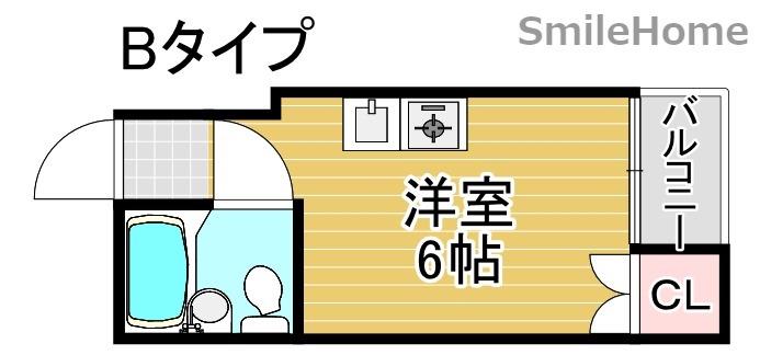 メゾン玉出(ワンルーム/3階)の間取り写真