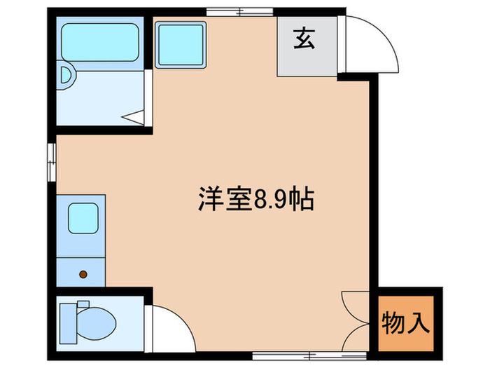 IKフラット3(ワンルーム/1階)の間取り写真
