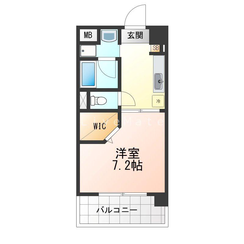 ラ・パルス(1K/3階)の間取り写真