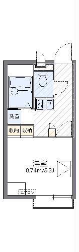 レオパレス山王(1K/2階)の間取り写真
