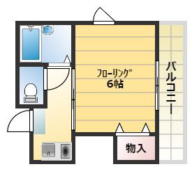 シャトー・ラフィット(1K/3階)の間取り写真