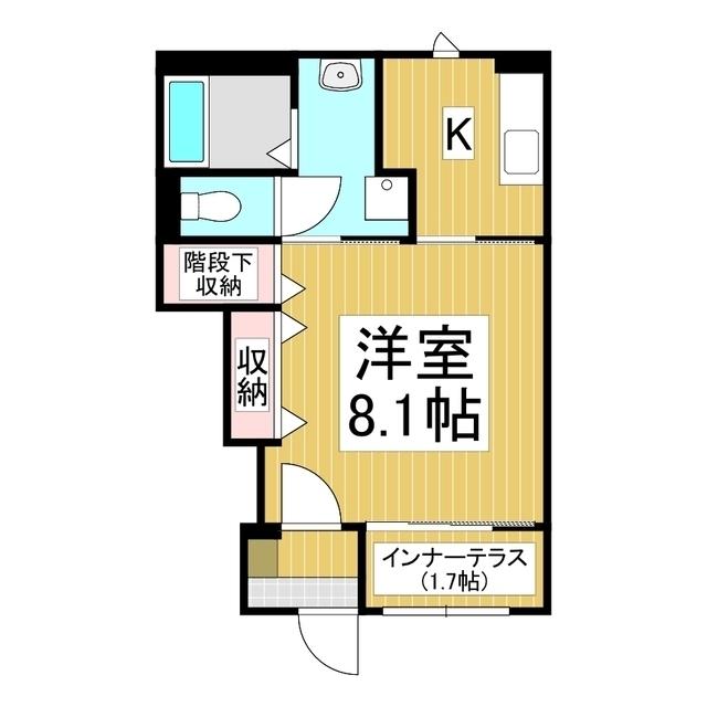 リバーベース(1K/1階)の間取り写真