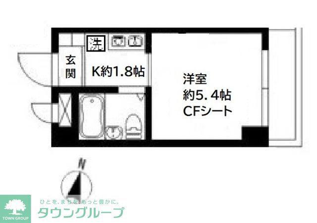カレッジハイツ稲毛(1K/3階)の間取り写真