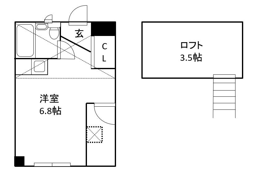 永裕ビル(ワンルーム/4階)の間取り写真