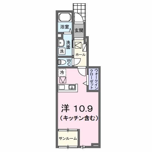 BT-BASE(ワンルーム/1階)の間取り写真