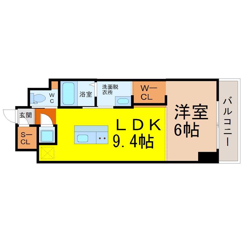 SK BUILDING-901(1LDK/6階)の間取り写真